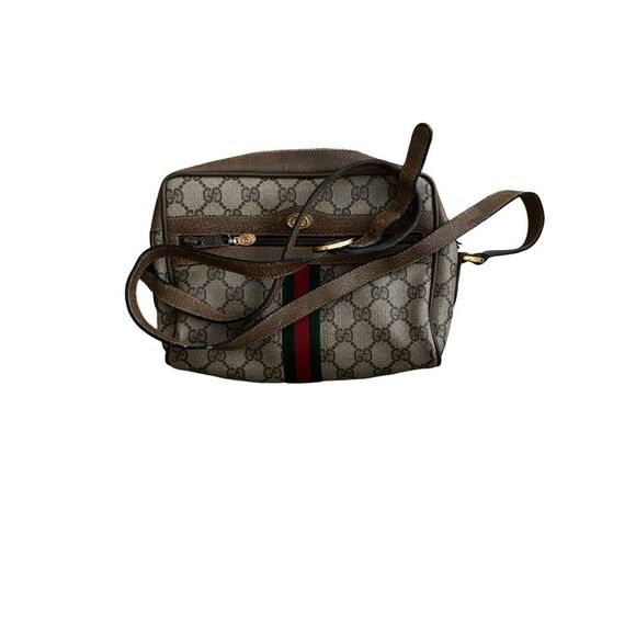 Vintage GUCCI Web Sherry Line Crossbody Bag - Picture 2 of 9